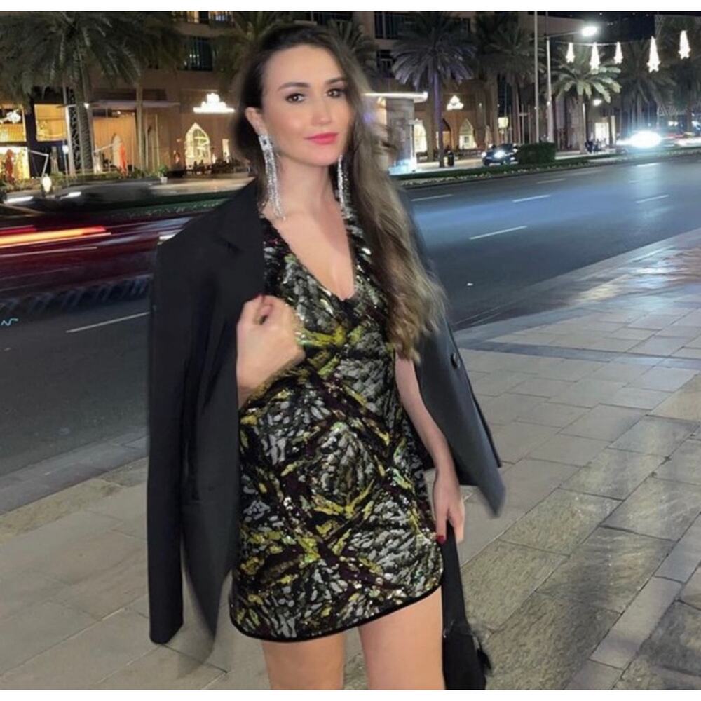 ZARA BLOGGER FAVORITE SEQUIN MINI DRESS - Picture 3 of 13